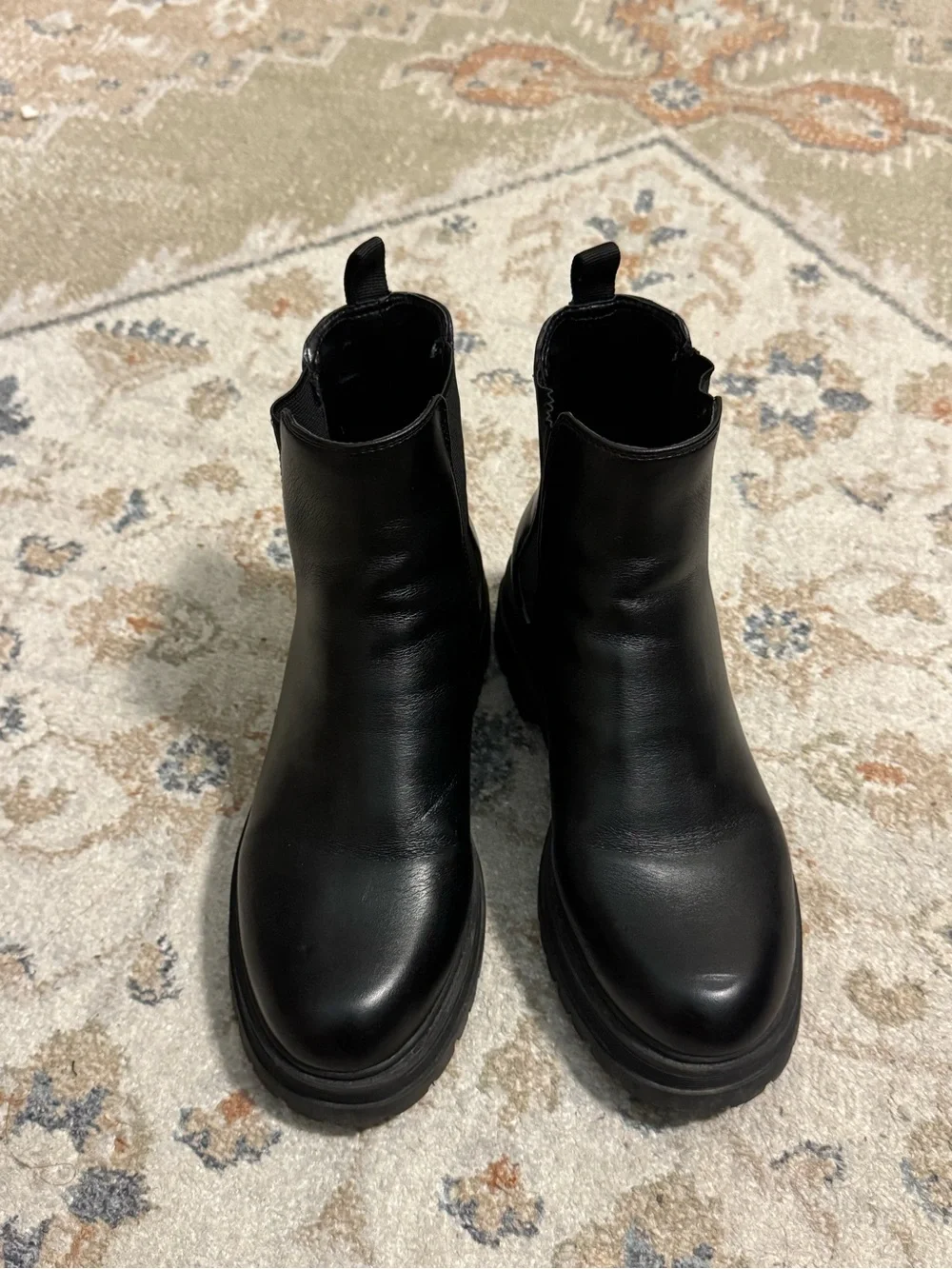 Marc Fisher | Black Peddler Lug Sole Ankle Boots